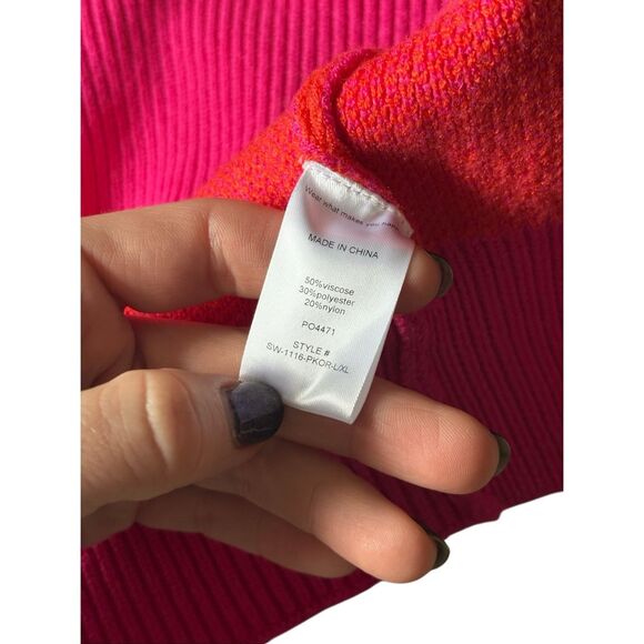 NWOT Dressed in Lala Love You Sorbet Stripe Cardigan L XL Pink Orange - Picture 11 of 11